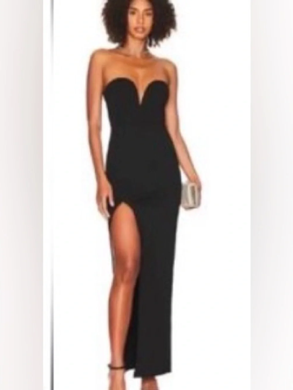 superdown | Dresses | Superdown Revolve Strapless Black Maxi Dress With  Front Slit | Poshmark